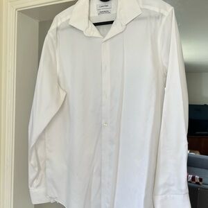 Calvin Klein White Dress Shirt Classic Formal Style
